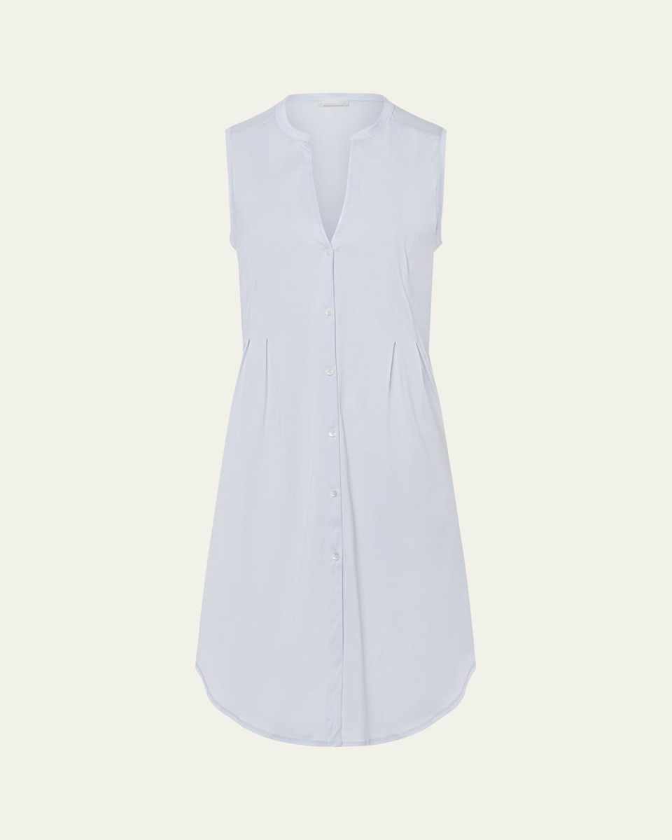 Cotton Deluxe Sleeveless Shirtwaist Nightgown